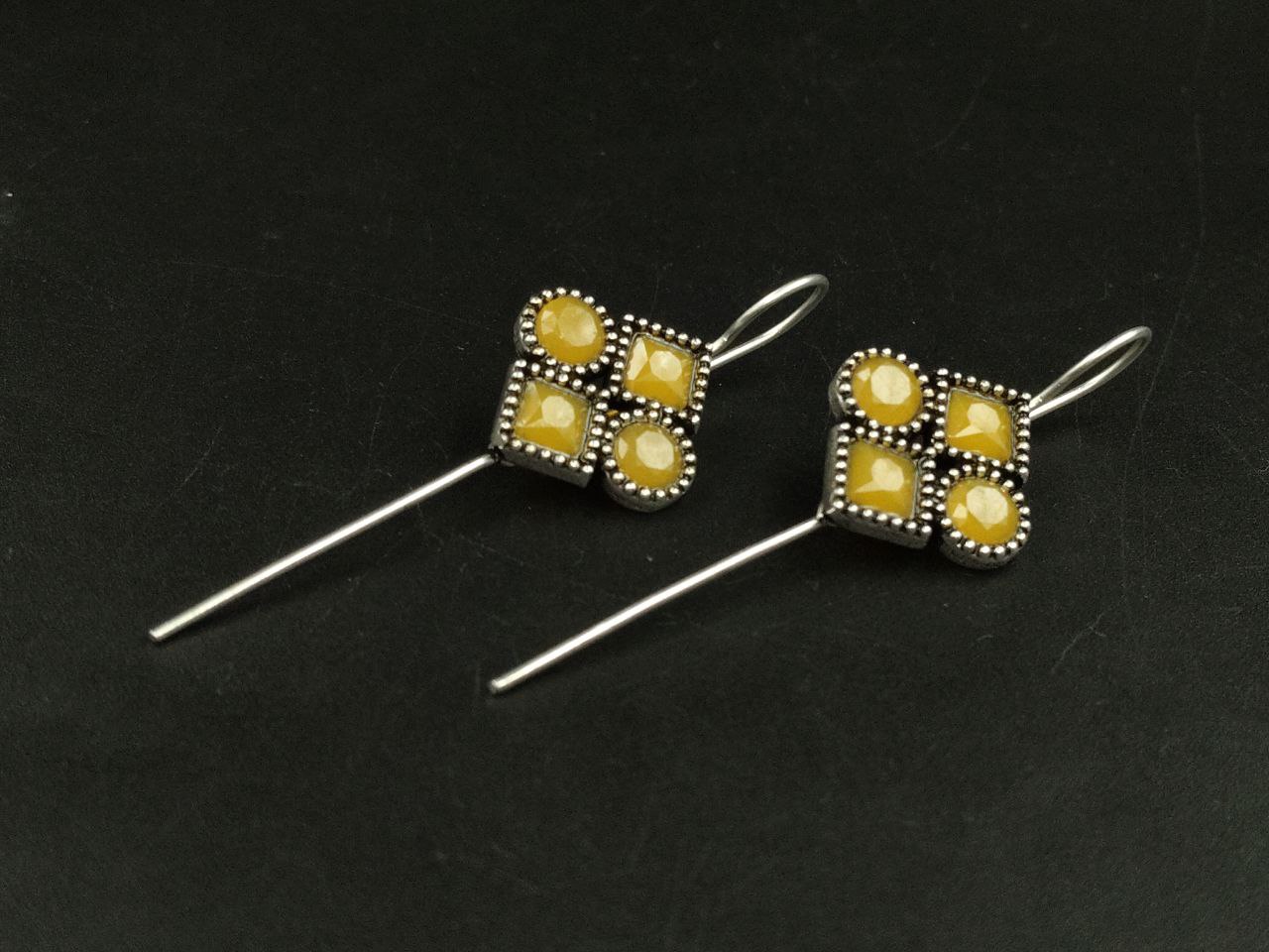 Traditional Stone Earcuff | Oxidized Silver Plated Ethnic Jewelry Best Gift For Her 6 Oxidized silver plated traditional stone earcuff ethnic jewelry for women