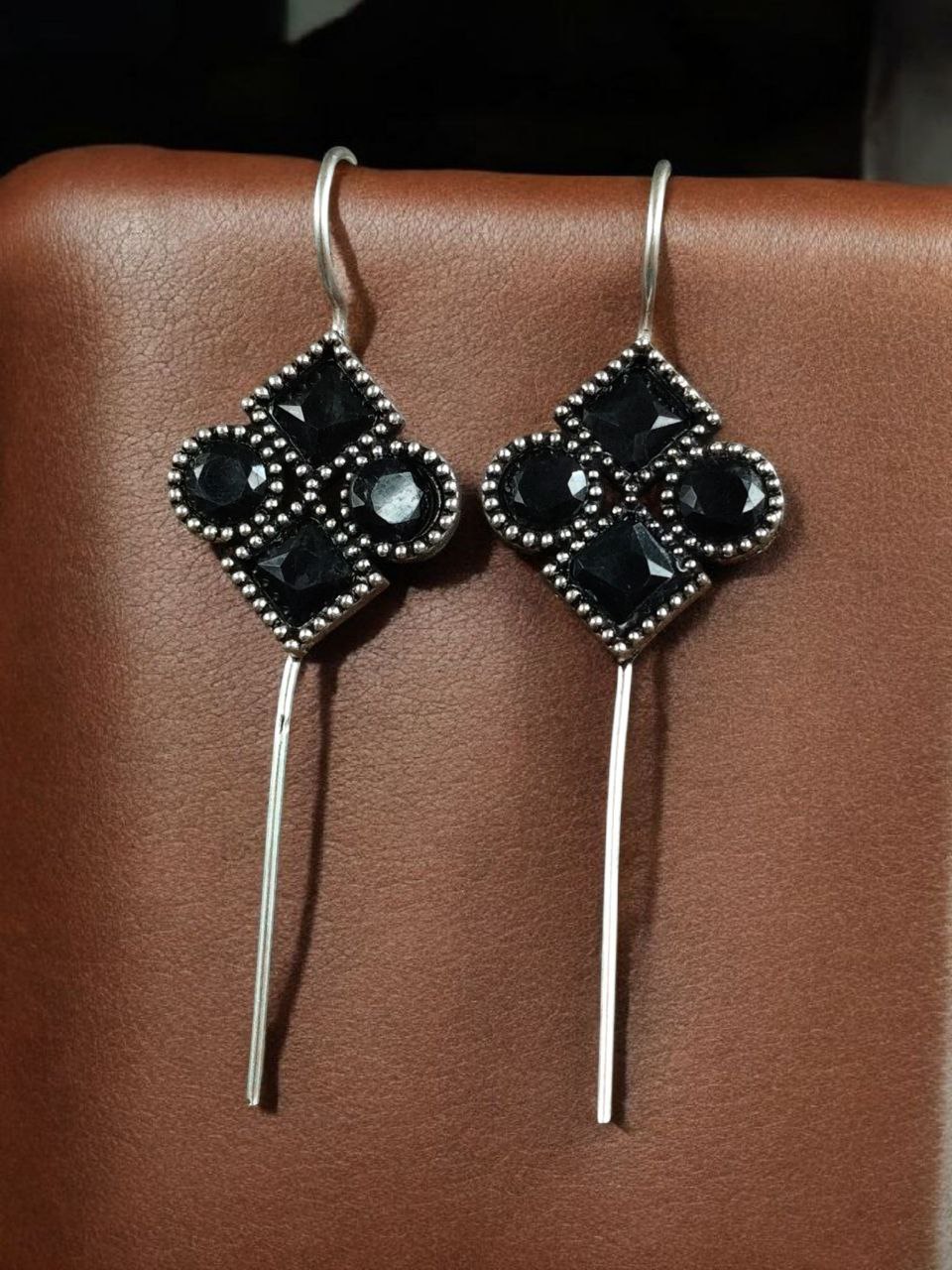 Traditional Stone Earcuff | Oxidized Silver Plated Ethnic Jewelry Best Gift For Her 5 Oxidized silver plated traditional stone earcuff ethnic jewelry for women