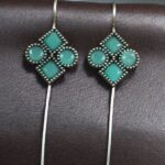 Bulk 76 Traditional Stone Earcuff | Oxidized Silver Plated Ethnic Jewelry Best Gift For Her - "Mint"