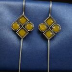 Bulk 82 Traditional Stone Earcuff | Oxidized Silver Plated Ethnic Jewelry Best Gift For Her - "Yellow"