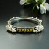 Antique Look Best Silver Replica Bangle | Openable Stone & Pearl Work Ethnic Jewelry 17 Antique look silver replica openable bangle with stone and pearl work