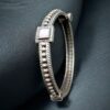 Handcrafted Silver Plated Bangle | Openable Ethnic Kada with Beautiful Stone Design 14 Handcrafted Silver Plated bangle Openable with Beautiful Stone Design Ethnic Kada for Women