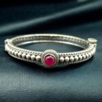 Bulk 28 Antique Look Silver Plated Kada | Stone Work Openable Ethnic Perfect Bangle for Women - "Red"