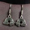 Elegant Rainbow Hook Earrings | German Silver Ethnic Dangler Jewelry Perfect for Daily Use 6 Elegant German silver rainbow hook earrings for daily wear.