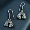 Elegant Rainbow Hook Earrings | German Silver Ethnic Dangler Jewelry Perfect for Daily Use 5 Elegant German silver rainbow hook dangler earrings for daily wear.