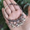 Traditional German Silver Flower Charm Bangles | Beautiful Ethnic Handcrafted Jewelry 5 Traditional German silver with flower charm bangles ethnic handcrafted design.