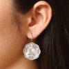 Handcrafted 10 Paisa Coin Earrings | Silver Replica Oxidized Hook Amazing Jewelry for Girls 19 Handcrafted oxidized 10 paisa coin earrings with silver replica hook design