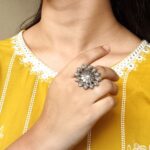 Oxidized Adjustable Ring | Silver Replica Ethnic Daily Wear Jewelry Best Gift for Girls