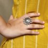 Oxidized Adjustable Ring | Silver Replica Ethnic Daily Wear Jewelry Best Gift for Girls 6 Oxidized adjustable ring ethnic jewelry for girls