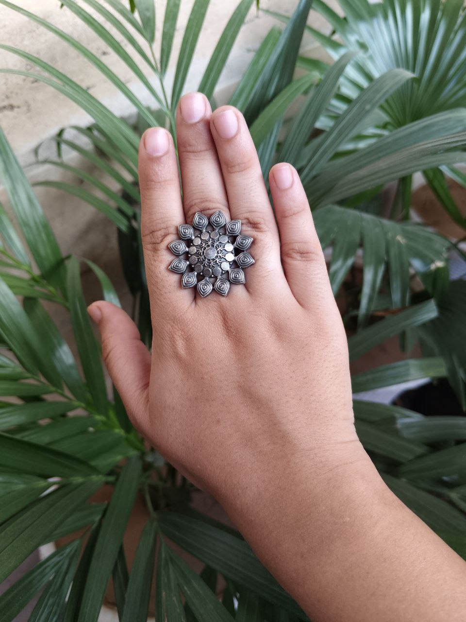 Oxidized Adjustable Ring | Silver Replica Ethnic Daily Wear Jewelry Best Gift for Girls 5 Oxidized adjustable ring ethnic jewelry for girls