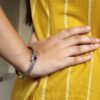Handcrafted Silver Plated Bangle | Openable Ethnic Kada with Beautiful Stone Design 11 Handcrafted Silver Plated bangle Openable with Beautiful Stone Design Ethnic Kada for Women