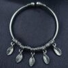 Stylish German Silver Leaf Charm Bangles | Perfect Ethnic Jewelry For Women 5 Stylish German silver leaf charm bangles for ethnic wear.