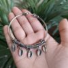 Stylish German Silver Leaf Charm Bangles | Perfect Ethnic Jewelry For Women 4 Stylish German silver leaf charm bangles for ethnic wear.