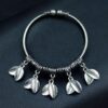 Antique Look German Silver Leaf Charm Bangles | Ethnic Best Traditional Design Jewelry 7 Stylish German silver leaf charm bangles for ethnic wear.