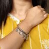 Antique Look German Silver Leaf Charm Bangles | Ethnic Best Traditional Design Jewelry 6 Stylish German silver leaf charm bangles for ethnic wear.