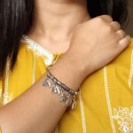 Antique Look German Silver Leaf Charm Bangles | Ethnic Best Traditional Design Jewelry