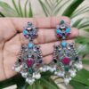 Elegant Peacock Design Earrings | Silver Replica Dangler with Stone & Pearl Detailing Best Jewelry 18 photo 2025 10 28 17 35 29 2