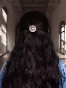 Handcrafted Floral Art Hair Pin | Oxidized Silver Replica Perfect Jewelry For Women