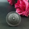 Designer Oxidized Ring | Adjustable Silver Replica Best Jewelry for Girls 12 Designer Adjustable Oxidized Silver Replica Ring for Girls
