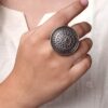 Designer Oxidized Ring | Adjustable Silver Replica Best Jewelry for Girls 13 Designer Adjustable Oxidized Silver Replica Ring for Girls