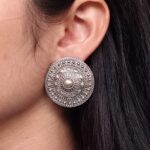 Trendy Silver Look Stud Earrings | Lightweight Everyday Ethnic Amazing Jewelry