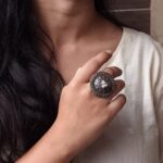 Designer Silver Touch Oxidized Ring | Perfect Gift for Women & Girls