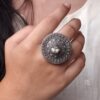 Designer Silver Touch Oxidized Ring | Perfect Gift for Women & Girls 12 oxidized silver touch adjustable ring for women