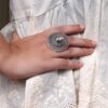 Designer Silver Touch Oxidized Ring | Perfect Gift for Women & Girls 8 oxidized silver touch adjustable ring for women