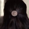 oxidized silver replica hair pin for women