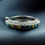 Bulk 272 Antique Silver Replica Bracelet | Unique Silver Look Kada Bangle - "Multi"