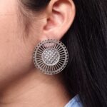 Traditional Oxidized Stud Earrings | Ethnic Look Alike Silver Touch Best Fashionable Jewelry