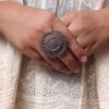 Vintage Look Oxidized Adjustable Ring | Best Silver Finish Stylish Women’s Jewelry 8 Oxidized adjustable silver finish ring with vintage traditional design for women.