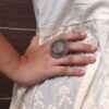 Vintage Look Oxidized Adjustable Ring | Best Silver Finish Stylish Women’s Jewelry 13 Oxidized adjustable silver finish ring with vintage traditional design for women.