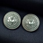 Bulk 384 Elegant Silver Look Round Stud Earrings with Stone | Everyday Wear Perfect Jewelry For Girls - "White"