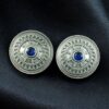 Elegant Silver Look Round Stud Earrings with Stone | Everyday Wear Perfect Jewelry For Girls 18 photo 2025 10 31 12 10 32 2