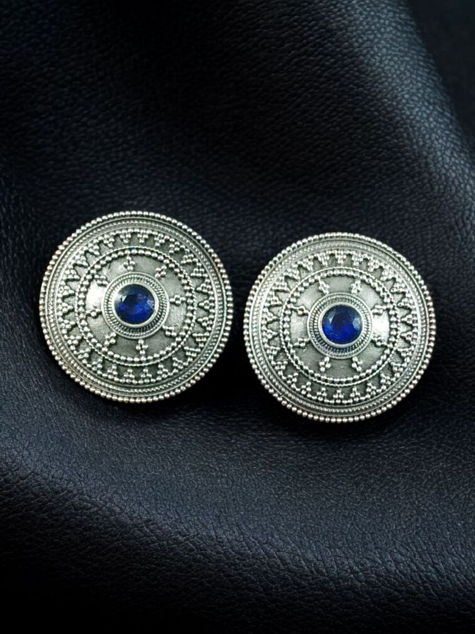 Elegant Silver Look Round Stud Earrings with Stone | Everyday Wear Perfect Jewelry For Girls 8 Elegant Silver Look Round Stud Earrings with Stone | Everyday Wear Perfect Jewelry For Girls - Image 8