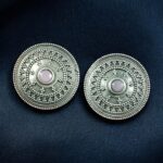 Bulk 390 Elegant Silver Look Round Stud Earrings with Stone | Everyday Wear Perfect Jewelry For Girls - "Baby Pink"