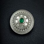 Bulk 356 Vintage Style Oxidized Stone Hair Pin | Silver Look Best Traditional Juda Stick - "Green"