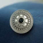 Bulk 360 Vintage Style Oxidized Stone Hair Pin | Silver Look Best Traditional Juda Stick - "Black"