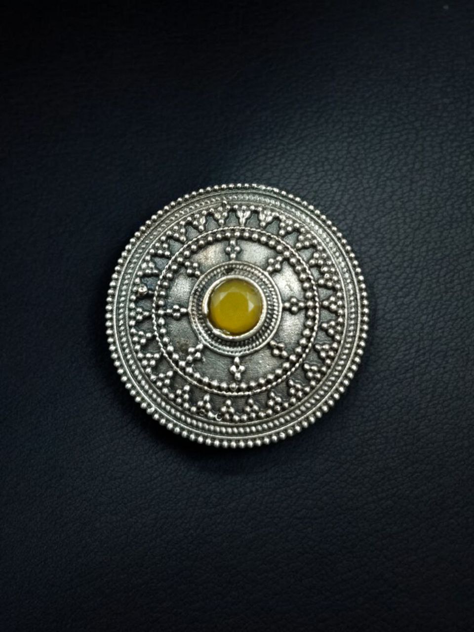 Vintage Style Oxidized Stone Hair Pin | Silver Look Best Traditional Juda Stick 7 Vintage oxidized hair pin with stone in silver replica finish.