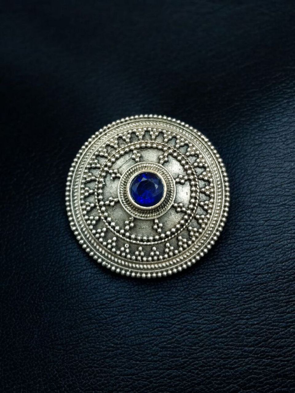 Vintage Style Oxidized Stone Hair Pin | Silver Look Best Traditional Juda Stick 6 Vintage oxidized hair pin with stone in silver replica finish.