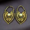 Gold plated earrings for women.