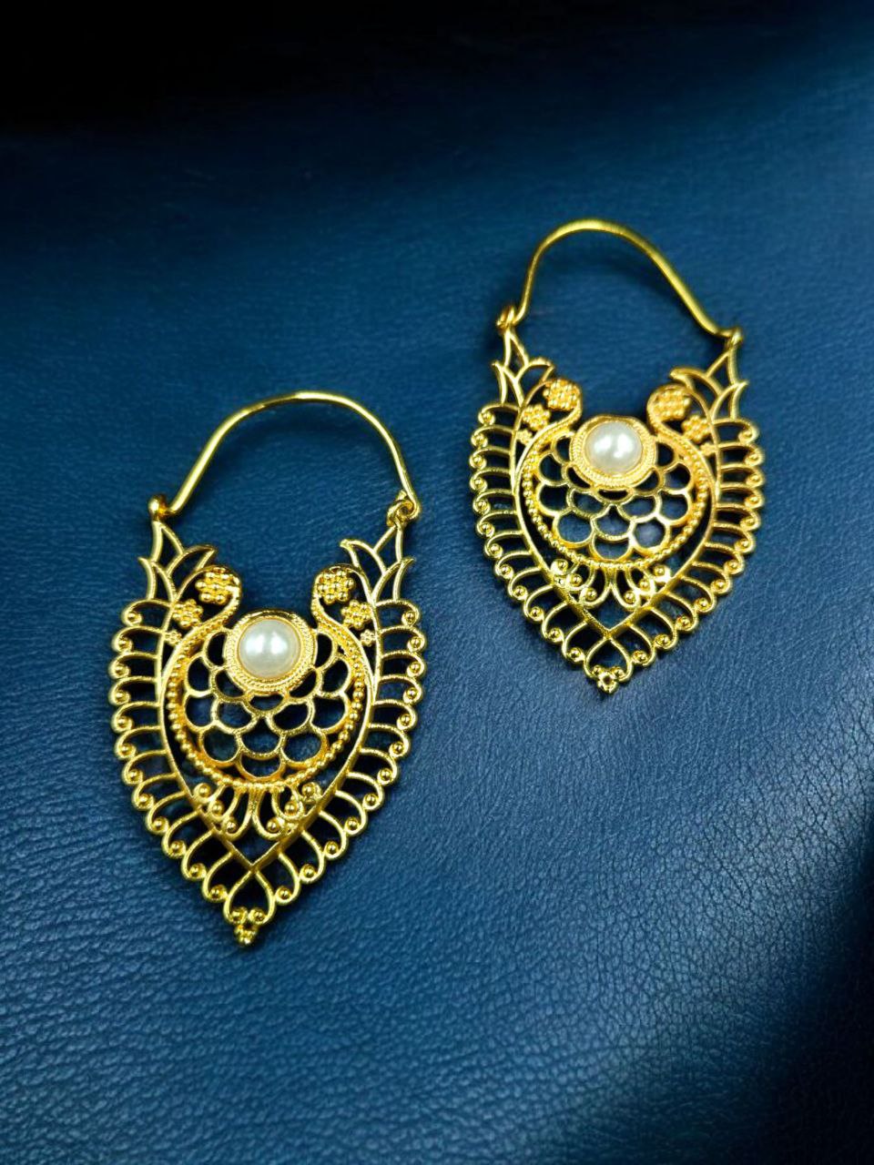 Designer Gold Plated Earrings | Best Oxidized Ethnic Statement Jewelry 3 Gold plated oxidized designer ethnic earrings for women.