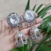 Elegant Oxidised Mantra Jhumka Earrings | Traditional Silver Replica Jewelry for Women 4 photo 26 2025 10 06 10 03 15