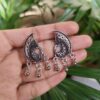 German Silver Peacock Stud Earrings With Traditional Ghungroo Detailing 3 photo 26 2025 10 13 19 21 57