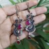 Peacock Design Hook Dangler Earrings With Elegant Stone Work Detailing 3 photo 26 2025 10 15 11 18 45