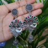 Peacock Jhumki Dangler Earrings With Elegant Traditional Design 2 photo 27 2025 10 12 16 09 24