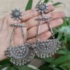 Oxidised German Silver Chandbali Earrings | Traditional Ethnic Festival Wear Jewelry