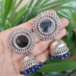 Traditional Oxidized Pearl Jhumka Dangler Earrings for Women with Elegant Ethnic Jewelry