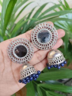 Traditional Oxidized Pearl Jhumka Dangler Earrings for Women with Elegant Ethnic Jewelry